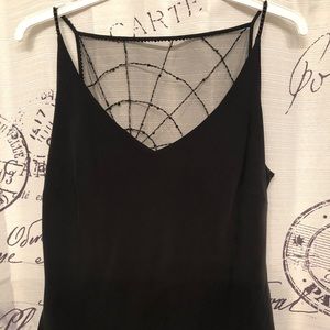 Women’s size S, satin black, dress tank